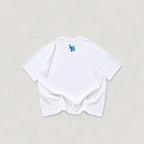 Camiseta oversize blanca bordada Legendary vista posterior